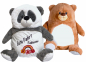 Preview: Plüsch Panda oder Braunbär (35cm) mit Motiv/Name & Datum